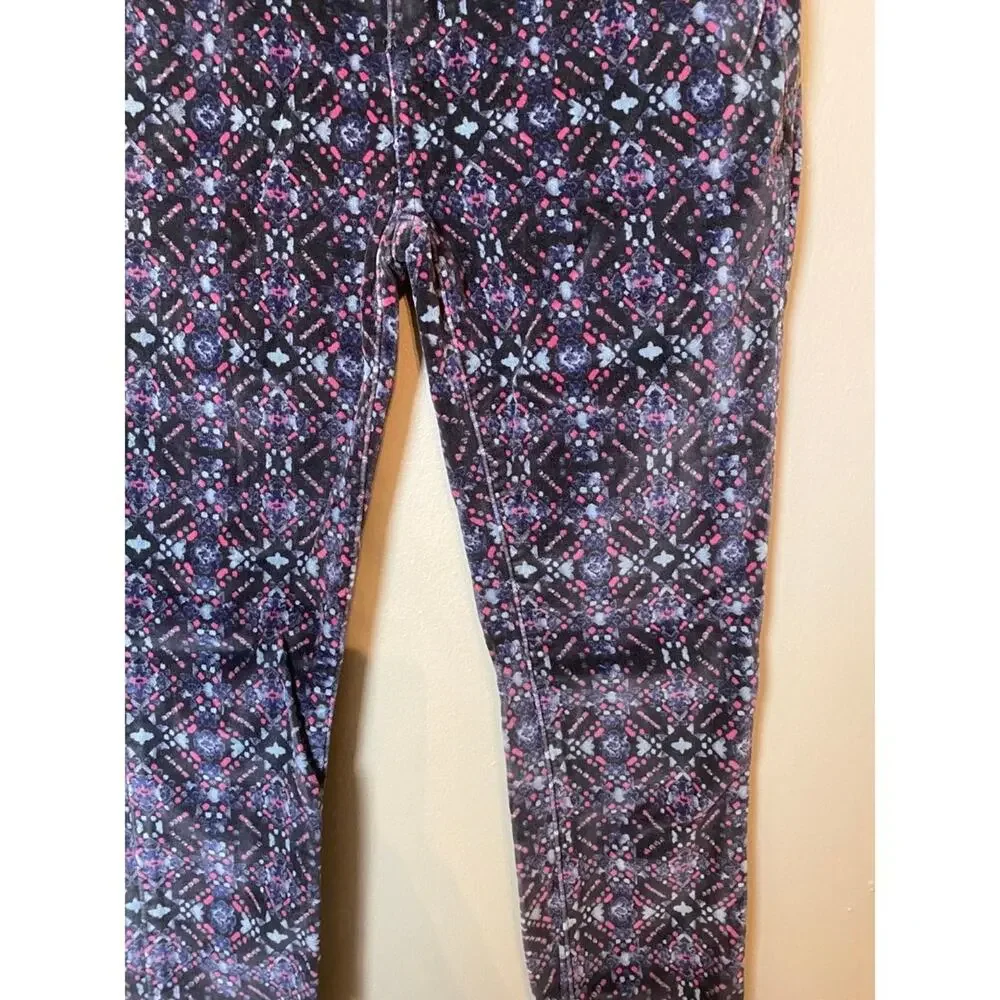 Free People Floral pants size 26 Womens Skinny Jeans Velvet